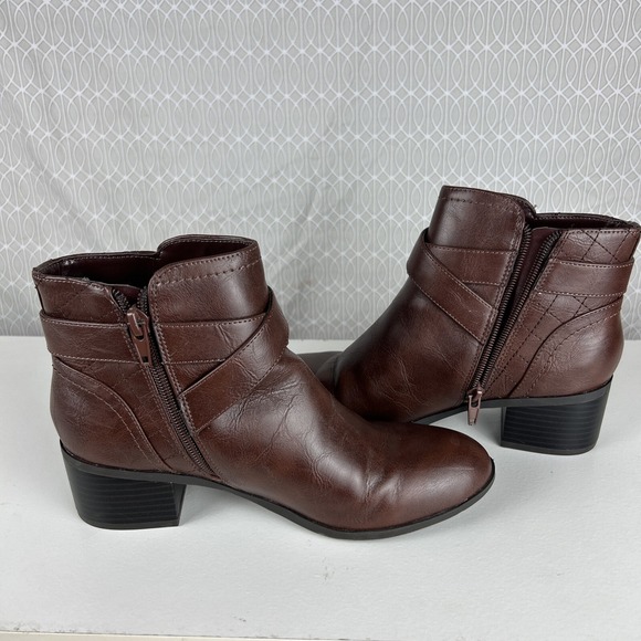 Ankle Booties Women's 6 Ankle Zip Buckle Boots Quilted Fall Fashion Boho Lagen - Picture 6 of 8